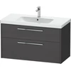 Image de Duravit Meuble sous-lavabo D-Code 98,4x55,5x46 cm, 2 tiroirs, gris mat, Gr. chr