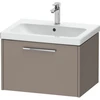 Image de Duravit Meuble sous-lavabo D-Code 63,4x40x46 cm, 1 tiroir, bas. mat, gris chromé