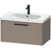 Image de Duravit Meuble sous lavabo D-Code 78,4x40x46 cm, 1 tiroir, mat, coloris noir