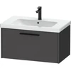 Image de Duravit Meuble sous lavabo D-Code 78,4x40x46 cm, 1 tiroir, graph ma, taille sw