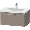 Image de Duravit Meuble sous-lavabo D-Code 78,4x40x46 cm, 1 tiroir, bas mat, gris chrome