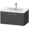 Image de Duravit Meuble sous lavabo D-Code 78,4x40x46 cm, 1 tiroir, graph ma, Gr. chr