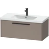 Image de Duravit Meuble sous lavabo D-Code 98,4x40x46 cm, 1 tiroir, mat, noir brillant