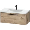 Image de Duravit Meuble sous lavabo D-Code 98,4x40x46 cm, 1 tiroir, marbre oeuf, gris anthracite