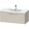 Image de Duravit Meuble sous-lavabo D-Code 98,4x40x46 cm, 1 tiroir, taupe mat, poignée chrome