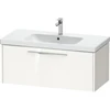 Image de Duravit Meuble sous lavabo D-Code 98,4x40x46cm, 1 tiroir, blanc brillant, chrome satiné