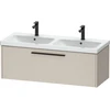Image de Duravit Meuble sous-lavabo D-Code 118,4x40x46 cm, 1 tiroir, Taupe mat, taille S