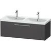 Image de Duravit Meuble sous lavabo D-Code 118,4x40x46 cm, 1 porte, graph ma, Gr. chr