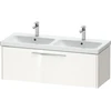 Image de Duravit Meuble sous lavabo D-Code 118,4x40x46 cm, 1 tiroir, blanc brillant, chrome