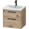 Image de Duravit Meuble sous-lavabo D-Code 58,4x55,5x46 cm, 2 tiroirs, marbre, noir