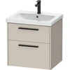 Image de Duravit Meuble sous lavabo D-Code 58,4x55,5x46 cm, 2 tiroirs, S, Taupe mat, Gr. sw