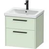 Image de Duravit Meuble sous-lavabo D-Code 58,4x55,5x46 cm, 2 tiroirs, vert mat, Gr. sw
