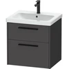 Image de Duravit Meuble sous-lavabo D-Code 58,4x55,5x46 cm, 2 tiroirs, S, graph ma, Gr. sw