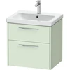 Image de Duravit Meuble sous lavabo D-Code 58,4x55,5x46 cm, 2 tiroirs, S, vert ma, Gr. chr