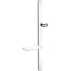 Image de Duravit Barre de douche chrome 800 mm, avec support, alu/plastique/verre, blanc brillant