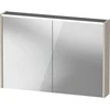 Image de Duravit Miroir LED D-Code 2.0 m, prise, 2 portes, lumière frontale, 100x70x14,8 cm, Taupe ma