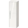 Image de Duravit Armoire semi-haute D-Code 40x132x36 cm, 2 étag., verre chromé, droite, blanc brillant