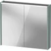 Image de Duravit Armoire de Toilette D-Code, Prise Type J (CH, LI), 2 Portes, Champ Lumineux LED en Haut, 800x700mm, 6 W, DC71060HGHG2000, Couleur: Vert Fjord Mat