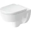 Image de Duravit WC suspendu, cuvette profonde D-Code 37x54 cm, 4 l, sans rebord, blanc, avec ferrure pré-montée
