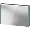 Image de Duravit Armoire de Toilette D-Code, Prise Type J (CH, LI), 2 Portes, Champ Lumineux LED en Haut, 1000x700mm, 7 W, DC71070HGHG2000, Couleur: Vert Fjord Mat