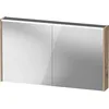 Image de Duravit Armoire de Toilette D-Code, Prise Type J (CH, LI), 2 Portes, Champ Lumineux LED en Haut, 1200x700mm, 9 W, DC7108055552000, Couleur: Chêne marbré Mat