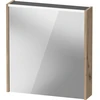 Image de Duravit Miroir LED D-Code 2.0 m prise 65x70x5 cm, éclairage haut, gauche, chêne marbré