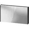 Image de Duravit Armoire de Toilette D-Code, Prise Type J (CH, LI), 2 Portes, Champ Lumineux LED en Haut, 1200x700mm, 9 W, DC7108049492000, Couleur: Graphite Mat