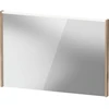 Image de Duravit Miroir LED D-Code 2.0 100x70x5 cm, 7 W, Ei Marm, zone lumineuse supérieure