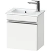 Image de Duravit Meuble sous-lavabo mural Sivida 40x44,3x28,7 cm, T., gauche, blanc mat, chromé brillant