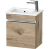 Image de Duravit Meuble sous-lavabo mural Sivida 40x44,3x28,7 cm, T., g., Ivoire marbré, chromé brillant