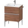 Image de Duravit Meuble sous-lavabo mural Sivida 61x59,1x47,7 cm, 2 tiroirs, N Nat, Gr. chr