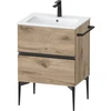 Image de Duravit Meuble sous-lavabo mural Sivida 61x59,1x47,7 cm, 2 tiroirs, E Marm, Couleur noir