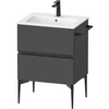 Image de Duravit Meuble sous-lavabo mural Sivida 61x59,1x47,7 cm, 2 tiroirs, gris mat, Gr. sw