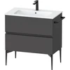 Image de Duravit Meuble sous lavabo mural Sivida 81x59,1x47,7cm, 2 tiroirs, gris mat, Gr. sw
