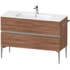 Image de Duravit Meuble sous-lavabo au sol Sivida 121x59,1x47,7cm, 2 tiroirs, N N, gris chrome
