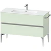 Image de Duravit Meuble sous-lavabo au sol Sivida 121x59,1x47,7 cm, 2 tiroirs, vert m, G chr