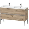 Image de Duravit Meuble sous lavabo au sol Sivida 128x59,1x47,7 cm, 2 tiroirs, E Marm, G chr