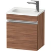 Image de Duravit Meuble sous-lavabo mural Sivida 40x44x29,5 cm, porte, L, noyer nat, grand chr