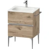 Image de Duravit Meuble sous-lavabo mural Sivida 61x59,2x47,7cm, 2 tiroirs, E Marm, G chr
