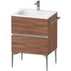 Image de Duravit Meuble sous-lavabo mural Sivida 61x59,2x47,7 cm, 2 tiroirs, N Nat, Gr. chr