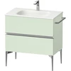 Image de Duravit Meuble sous-lavabo mural Sivida 81x59,2x47,7 cm, 2 tiroirs, vert m, G chr