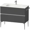 Image de Duravit Meuble sous-lavabo mural Sivida 101x59,2x47,7cm, 2 tiroirs, gris m, G chr