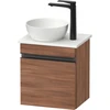 Image de Duravit Meuble sous lavabo mural Sivida 40x44x32,5 cm, porte, gris foncé, droite, noyer naturel