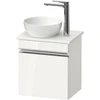 Image de Duravit Sivida Meuble sous lavabo mural 40x44x32,5 cm, porte, chrome, droite, blanc brillant