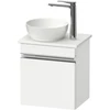 Image de Duravit Meuble sous lavabo mural Sivida 40x44x32,5 cm, porte, chromé, droite, blanc mat