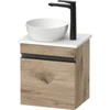 Image de Duravit Meuble sous lavabo mural Sivida 40x44x32,5 cm, porte, noir, gauche, oeuf marbre
