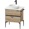 Image de Duravit Sous-meuble console au sol Sivida 64,5x54,8x47,5 cm, E Marbre, 2 SBK, Couleur noire