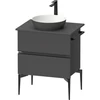 Image de Duravit Sous-meuble console de lavabo au sol Sivida 64,5x54,8x47,5 cm, gris m, 2 SBK, Gr. sw