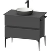Image de Duravit Sous-meuble console lavabo au sol Sivida 84,5x54,8x47,5 cm, gris m, 2 SBK, Gr. sw