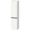 Image de Duravit Armoire haute murale Sivida 40x177x37,4cm, 3 étag., noir, droite, blanc brillant